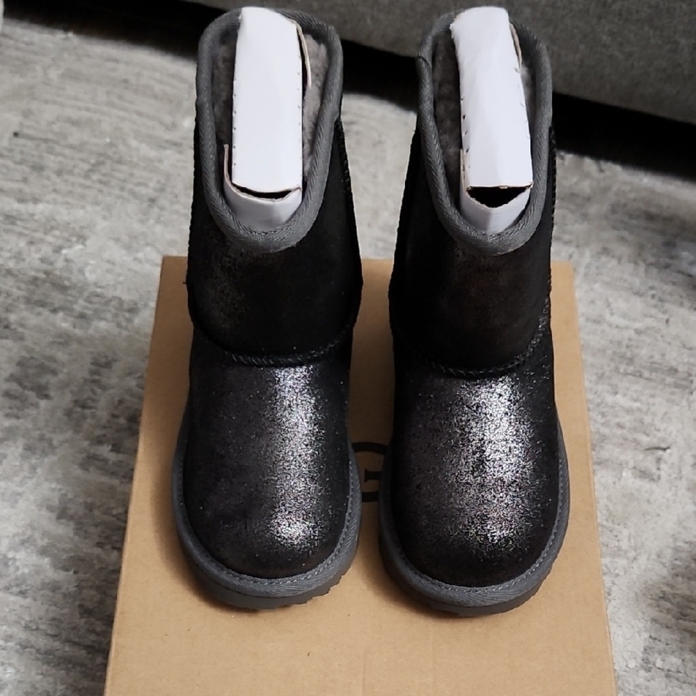 Black Glitter Boots